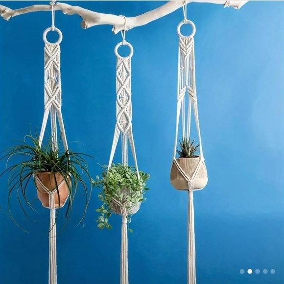 Handcrafted Macramé Plant Hanger - Picture 2 of 5